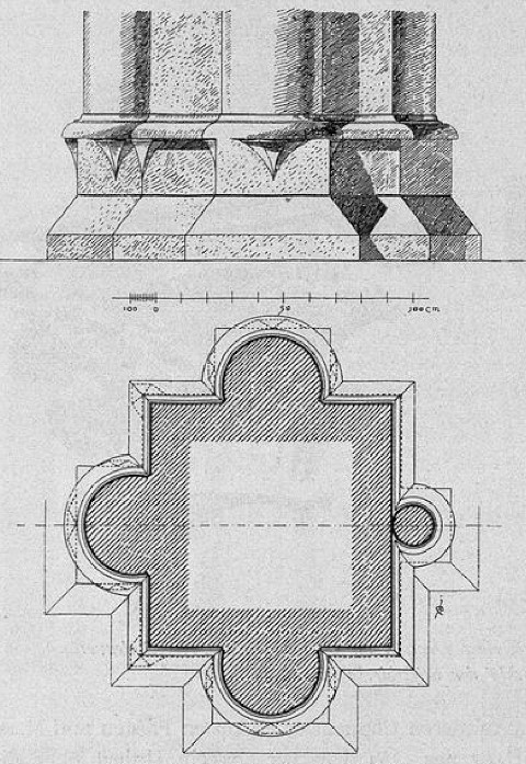 Fig. 32 - Pfeiler im Mittelschiff der Stiftskirche zu Lahr