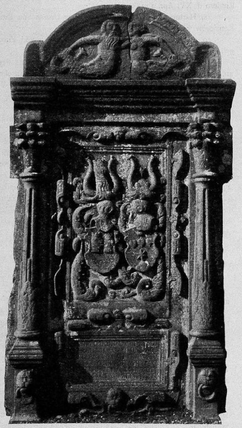 Fig. 37 - Grabstein der Maria Rebsoeckin auf dem alten Friedhof zu Lahr